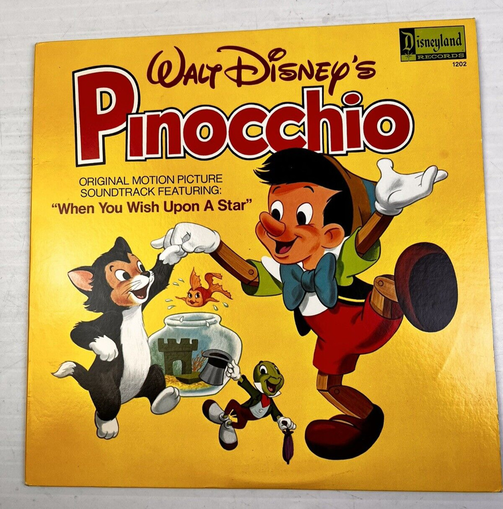 Walt Disney's Pinocchio Music Album 1978 Disneyland LP Movie Soundtrack Classic